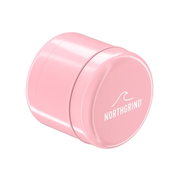 NORTHGRIND® Premium Ceramic Grinder Juist Aurora Pink (Pink) – lying view with logo