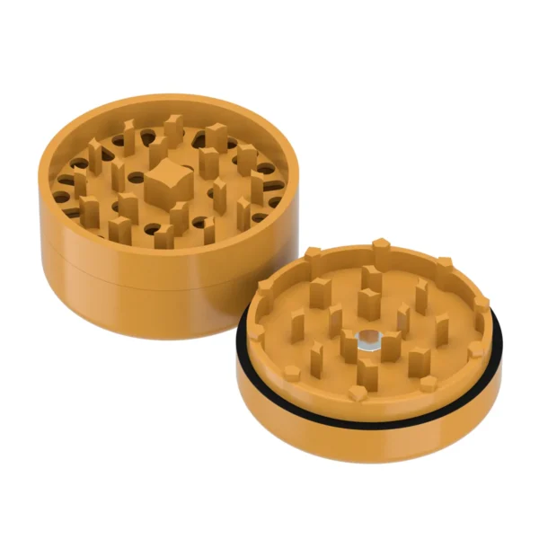 NORTHGRIND® Premium Ceramic Ultra Grinder Baltrum Tidal Amber (Yellow) – opened with grinding mechanism