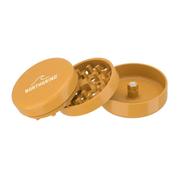 NORTHGRIND® Premium Ceramic Ultra Grinder Baltrum Tidal Amber (Yellow) – individual parts