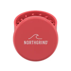 NORTHGRIND® Premium Ceramic Ultra Grinder Baltrum Dune Flame (Red) – lid with logo