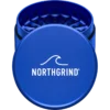 NORTHGRIND® Toothless Alu-Grinder Langeoog Horizon Blue (Blau) – Deckel mit Logo