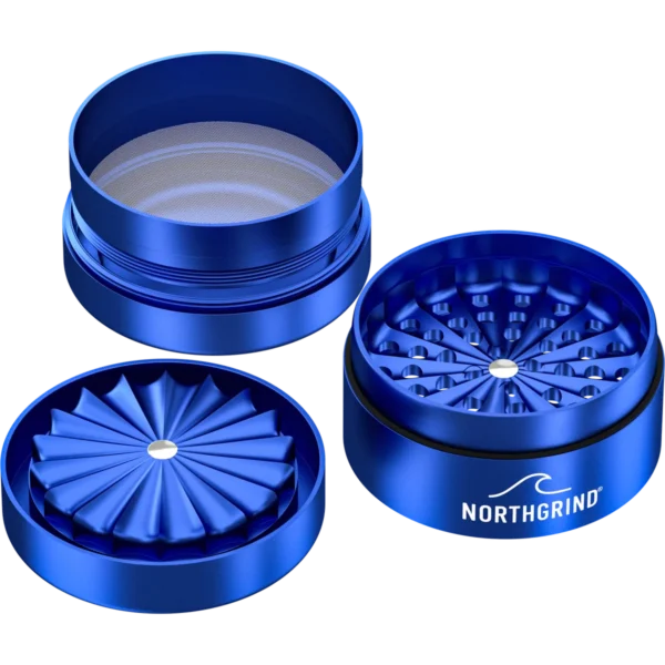 NORTHGRIND® Toothless Alu-Grinder Langeoog Horizon Blue (Blau) – Einzelteile