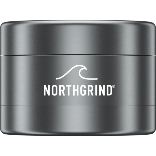NORTHGRIND® Toothless Alu Grinder Langeoog Storm Rock (Grey) – front view