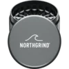 NORTHGRIND® Toothless Alu Grinder Langeoog Storm Rock (Grey) – lid with logo