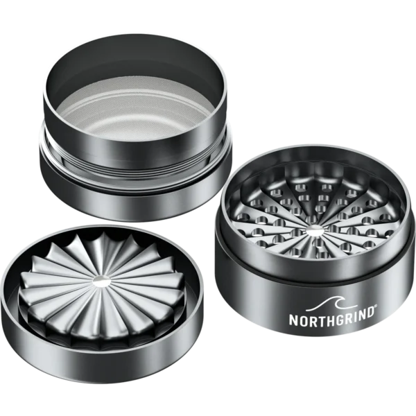 NORTHGRIND® Toothless Alu Grinder Langeoog Storm Rock (Grey) – individual parts