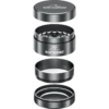 NORTHGRIND® Toothless Alu Grinder Langeoog Storm Rock (Grey) – exploded view with all parts