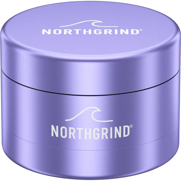 NORTHGRIND® Toothless Alu Grinder Langeoog Sea Lavender (Purple) – angled top view