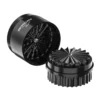 NORTHGRIND® Toothless Ceramic Grinder Norderney Midnight Tide (Black) – opened with rotor system