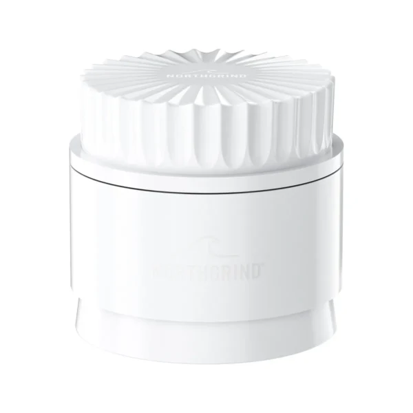 NORTHGRIND® Toothless Ceramic Grinder Norderney Arctic White (White) – angled top view