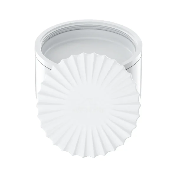 NORTHGRIND® Toothless Ceramic Grinder Norderney Arctic White (White) – lid from above