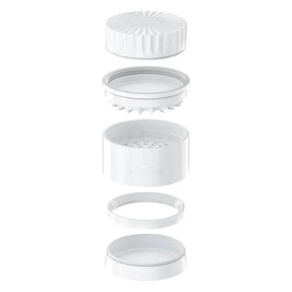 NORTHGRIND® Toothless Ceramic Grinder Norderney Arctic White (White) – exploded view